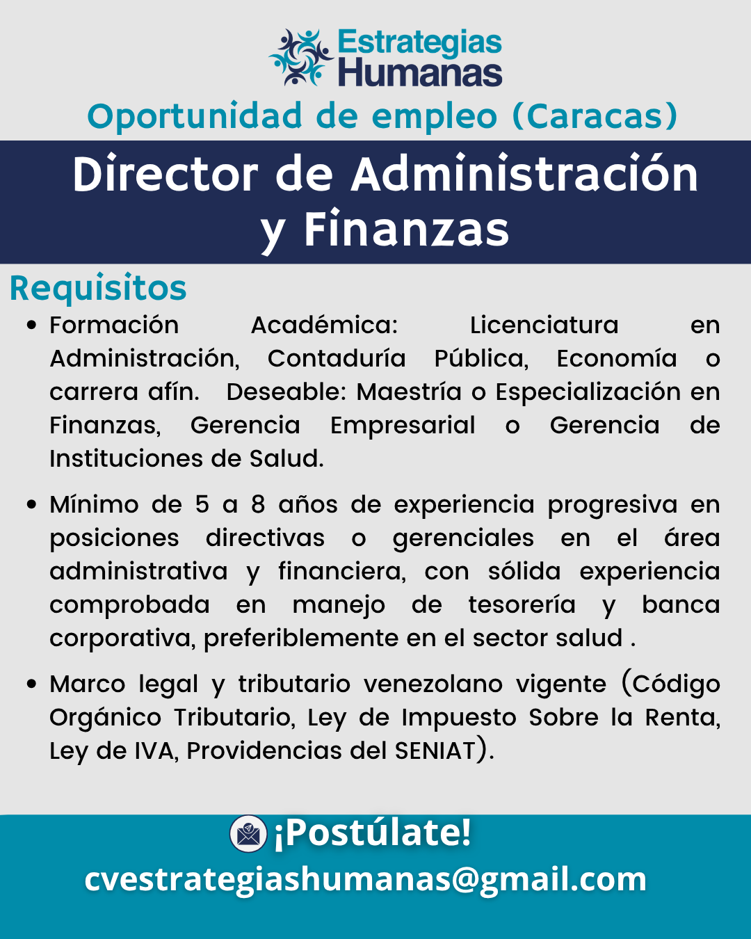 Director de Administración y Finanzas